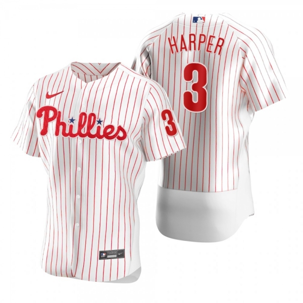 Philadelphia Phillies Bryce Harper Nike White 2020 Authentic Jersey