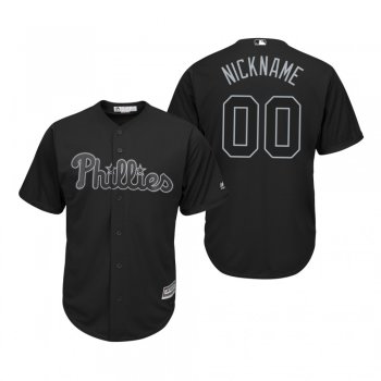 Philadelphia Phillies Custom Black 2019 Players' Weekend Nickname Replica Jersey