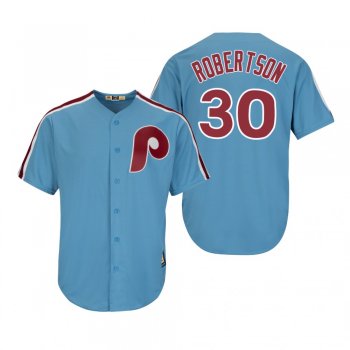 Philadelphia Phillies David Robertson Light Blue Cooperstown Cool Base Jersey