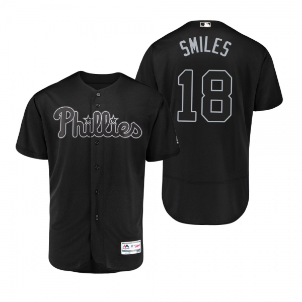 Philadelphia Phillies Drew Smyly Smiles Black 2019 Players' Weekend Authentic Jersey