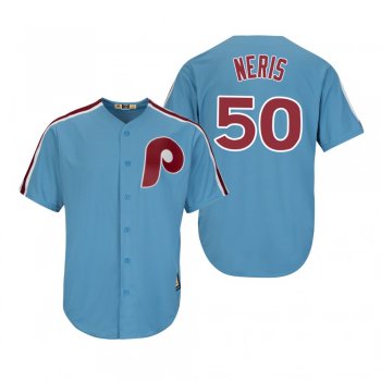 Philadelphia Phillies Hector Neris Light Blue Cooperstown Cool Base Jersey