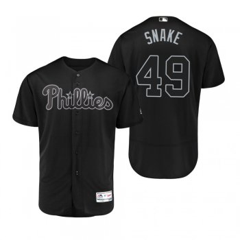 Philadelphia Phillies Jake Arrieta Snake Black 2019 Players' Weekend Authentic Jersey