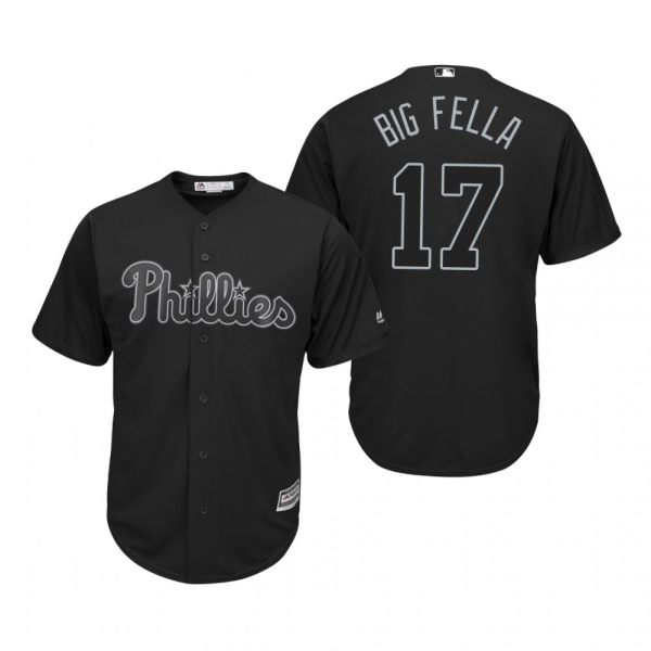 Philadelphia Phillies Rhys Hoskins Big Fella Black 2019 Players' Weekend Replica Jersey