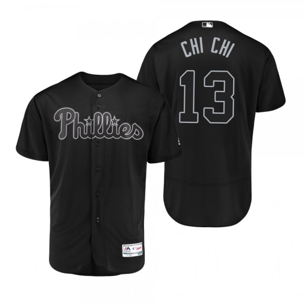 Philadelphia Phillies Sean Rodriguez Chi Chi Black 2019 Players' Weekend Authentic Jersey