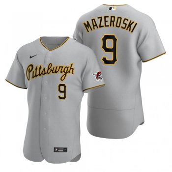 Men's Pittsburgh Pirates Bill Mazeroski Nike Gray Authentic 2020 Road Jersey