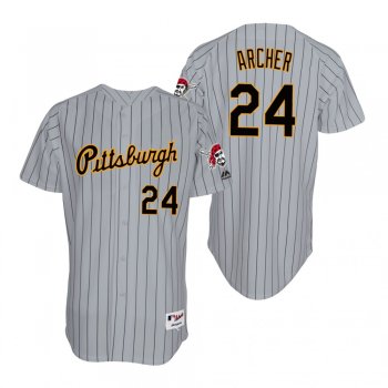 Pirates Chris Archer Gray 1997 Turn Back the Clock Throwback Authentic Jersey