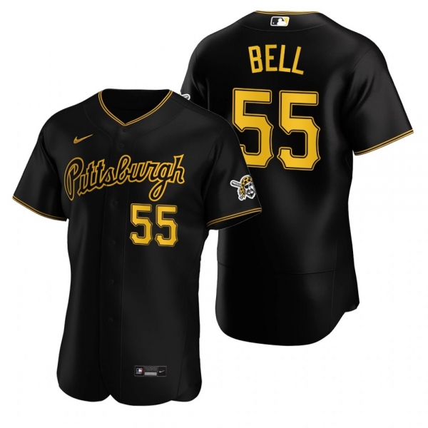 Men's Pittsburgh Pirates Josh Bell Nike Black Authentic 2020 Alternate Jersey