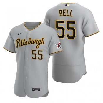 Men's Pittsburgh Pirates Josh Bell Nike Gray Authentic 2020 Road Jersey