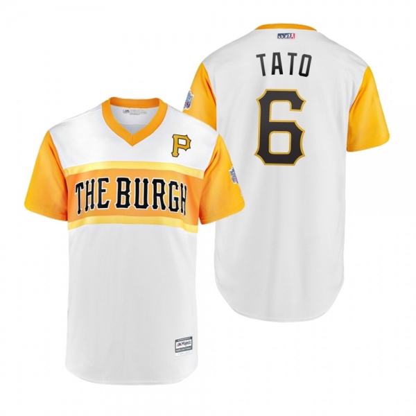 Pittsburgh Pirates Starling Marte Tato White 2019 Little League Classic Replica Jersey