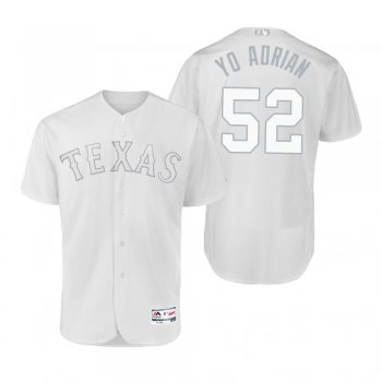 Rangers Adrian Sampson Yo Adrian White 2019 Players' Weekend Authentic Jersey