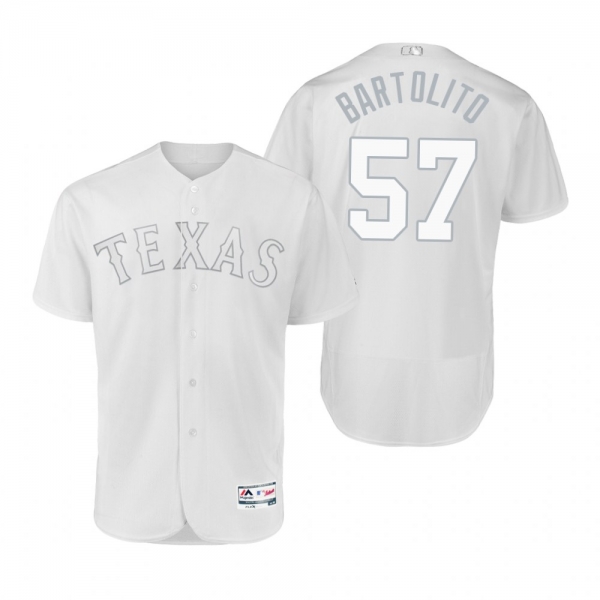 Texas Rangers Ariel Jurado Bartolito White 2019 Players' Weekend Authentic Nickname Jersey