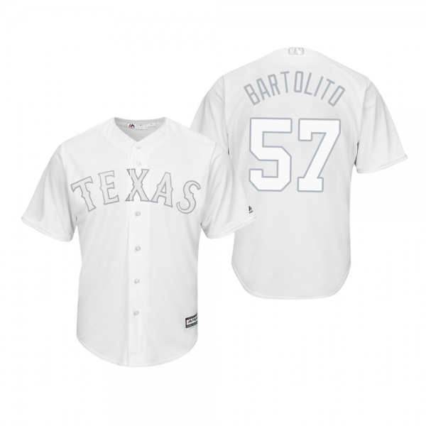 Texas Rangers Ariel Jurado Bartolito White 2019 Players' Weekend Replica Jersey