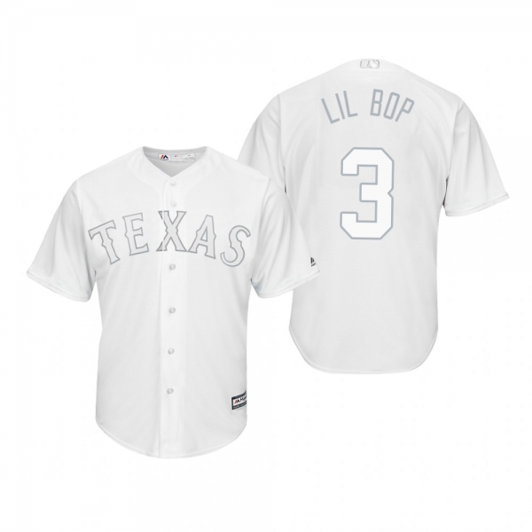 Texas Rangers Delino DeShields Lil Bop White 2019 Players' Weekend Replica Jersey