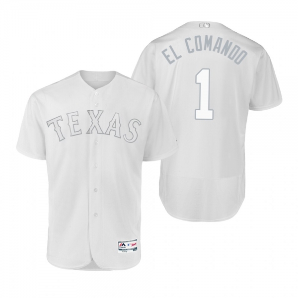 Rangers Elvis Andrus El Comando White 2019 Players' Weekend Authentic Jersey