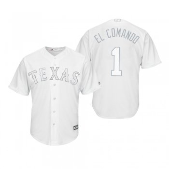 Texas Rangers Elvis Andrus El Comando White 2019 Players' Weekend Replica Jersey