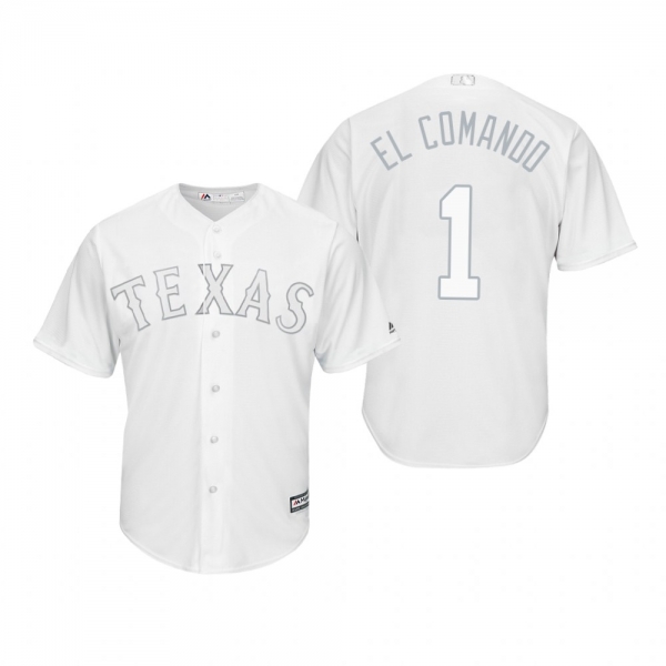 Texas Rangers Elvis Andrus El Comando White 2019 Players' Weekend Replica Jersey