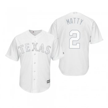 Texas Rangers Jeff Mathis Matty White 2019 Players' Weekend Replica Jersey