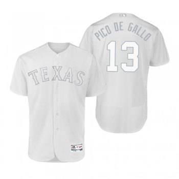 Texas Rangers Joey Gallo Pico De Gallo White 2019 Players' Weekend Authentic Nickname Jersey