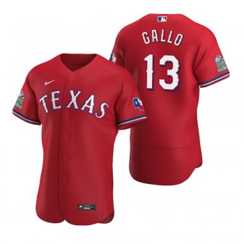 Men's Texas Rangers Joey Gallo Nike Scarlet Authentic 2020 Alternate Jersey