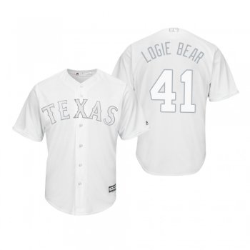 Texas Rangers Logan Forsythe Logie Bear White 2019 Players' Weekend Replica Jersey