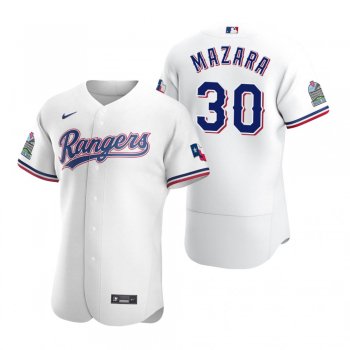 Men's Texas Rangers Nomar Mazara Nike White Authentic 2020 Home Jersey