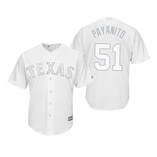 Texas Rangers Pedro Payano Payanito White 2019 Players' Weekend Replica Jersey