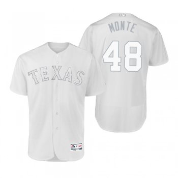 Texas Rangers Rafael Montero Monte White 2019 Players' Weekend Authentic Nickname Jersey