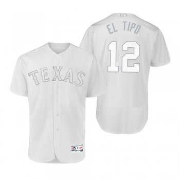 Texas Rangers Rougned Odor El Tipo White 2019 Players' Weekend Authentic Nickname Jersey