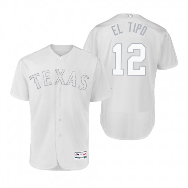 Texas Rangers Rougned Odor El Tipo White 2019 Players' Weekend Authentic Nickname Jersey