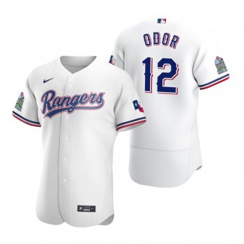 Men's Texas Rangers Rougned Odor Nike White Authentic 2020 Home Jersey