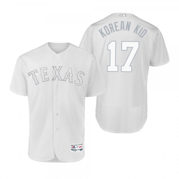 Rangers Shin-Soo Choo Korean Kid White 2019 Players' Weekend Authentic Jersey