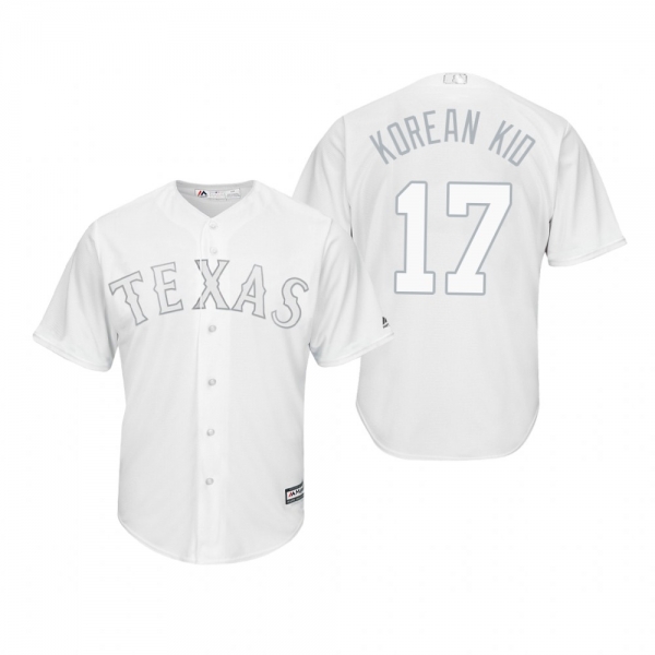 Texas Rangers Shin-Soo Choo Korean Kid White 2019 Players' Weekend Replica Jersey