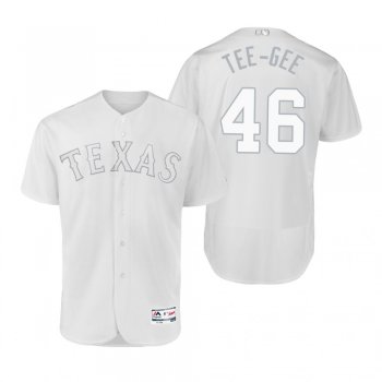 Rangers Taylor Guerrieri Tee-Gee White 2019 Players' Weekend Authentic Jersey