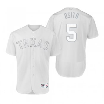 Texas Rangers Willie Calhoun Osito White 2019 Players' Weekend Authentic Nickname Jersey