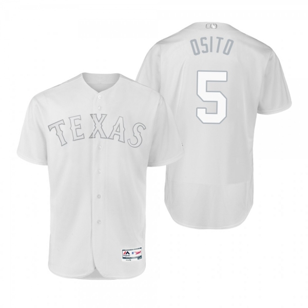 Texas Rangers Willie Calhoun Osito White 2019 Players' Weekend Authentic Nickname Jersey