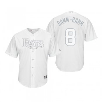 Tampa Bay Rays Brandon Lowe Bamm-Bamm White 2019 Players' Weekend Replica Jersey