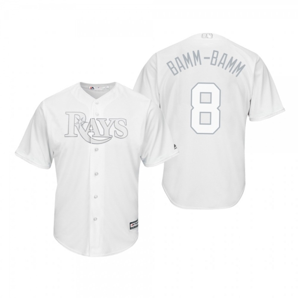 Tampa Bay Rays Brandon Lowe Bamm-Bamm White 2019 Players' Weekend Replica Jersey