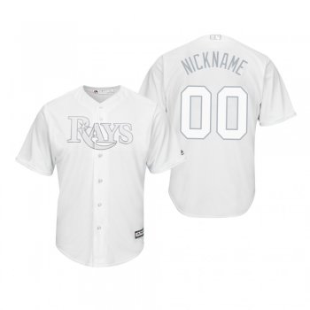 Tampa Bay Rays Custom White 2019 Players' Weekend Nickname Replica Jersey