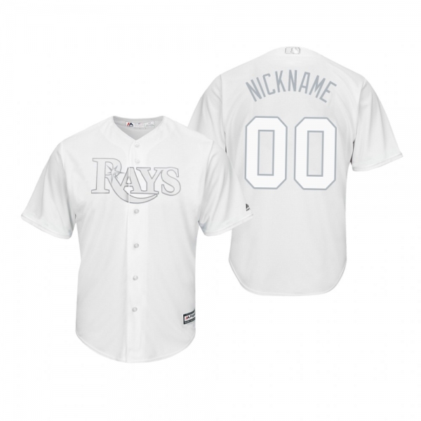 Tampa Bay Rays Custom White 2019 Players' Weekend Nickname Replica Jersey