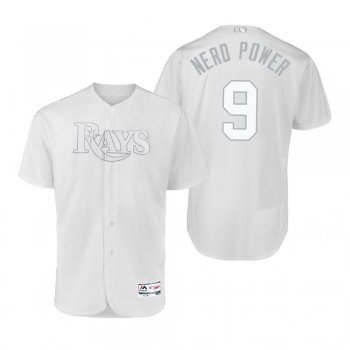 Tampa Bay Rays Eric Sogard Nerd Power White 2019 Players' Weekend Authentic Jersey