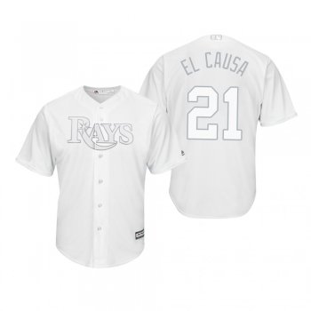 Tampa Bay Rays Jesus Aguilar El Causa White 2019 Players' Weekend Replica Jersey