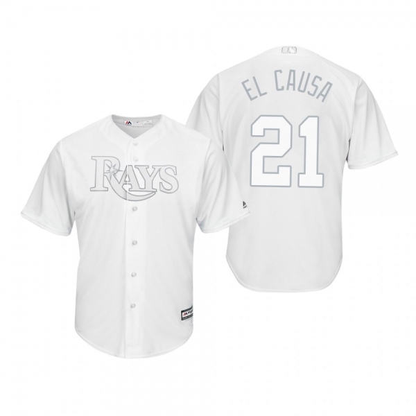 Tampa Bay Rays Jesus Aguilar El Causa White 2019 Players' Weekend Replica Jersey