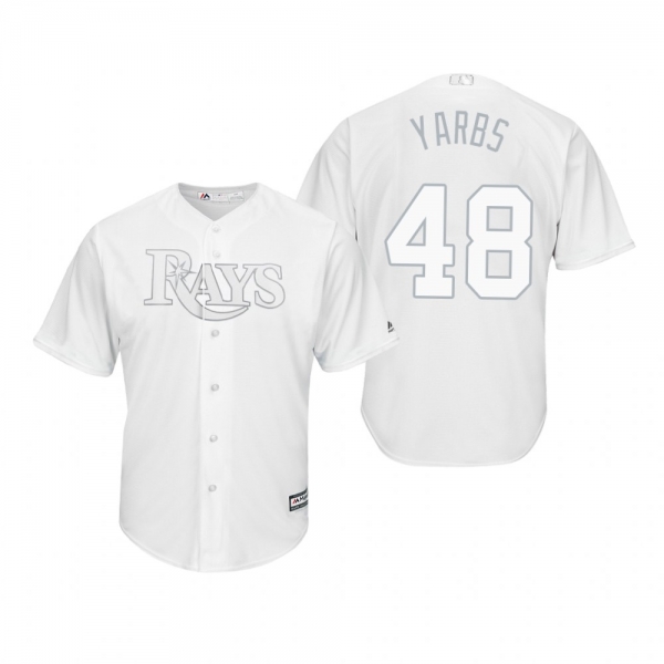 Tampa Bay Rays Ryan Yarbrough Yarbs White 2019 Players' Weekend Replica Jersey