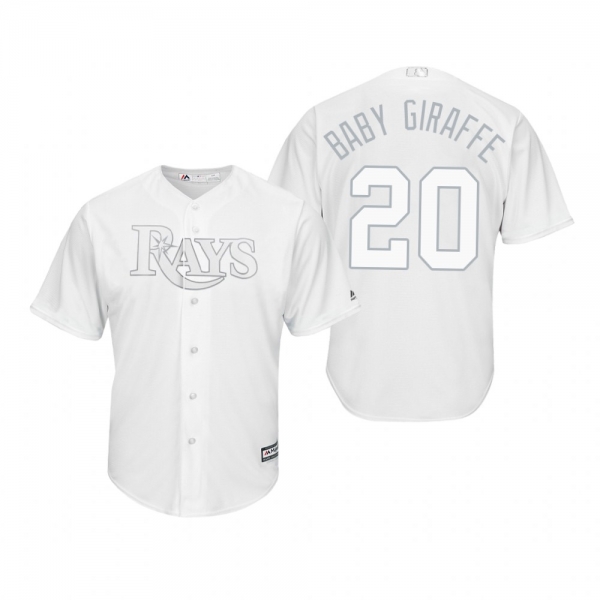 Tampa Bay Rays Tyler Glasnow Baby Giraffe White 2019 Players' Weekend Replica Jersey