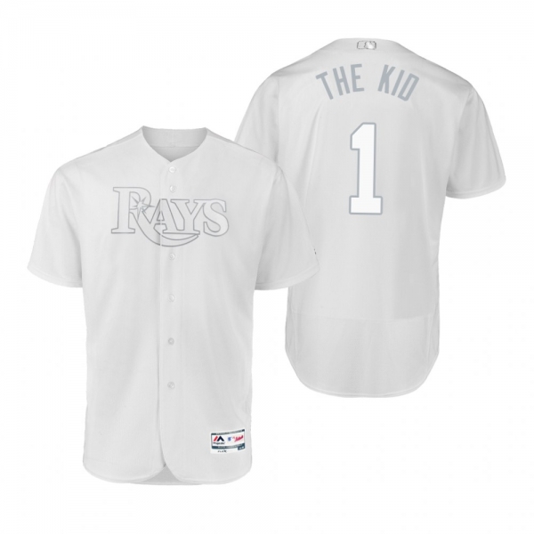 Tampa Bay Rays Willy Adames The Kid White 2019 Players' Weekend Authentic Jersey