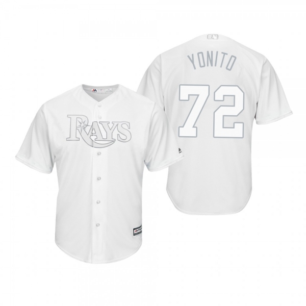 Tampa Bay Rays Yonny Chirinos Yonito White 2019 Players' Weekend Replica Jersey