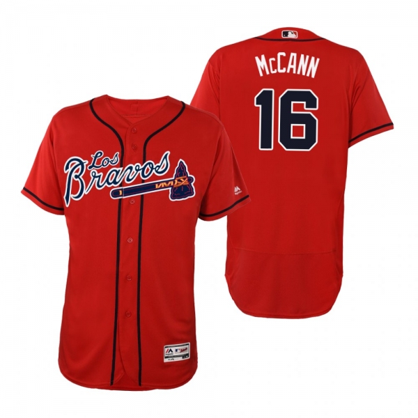 Brian McCann Atlanta Braves Red Hispanic Heritage Flex Base Jersey