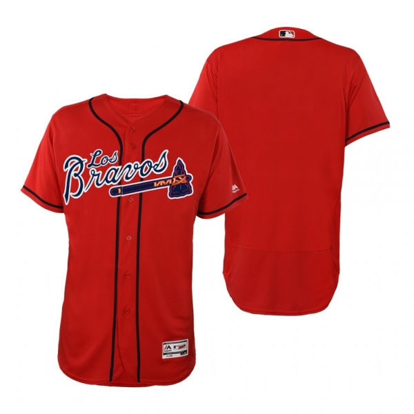 Atlanta Braves Red Hispanic Heritage Flex Base Team Jersey