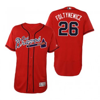 Mike Foltynewicz Atlanta Braves Red Hispanic Heritage Flex Base Jersey