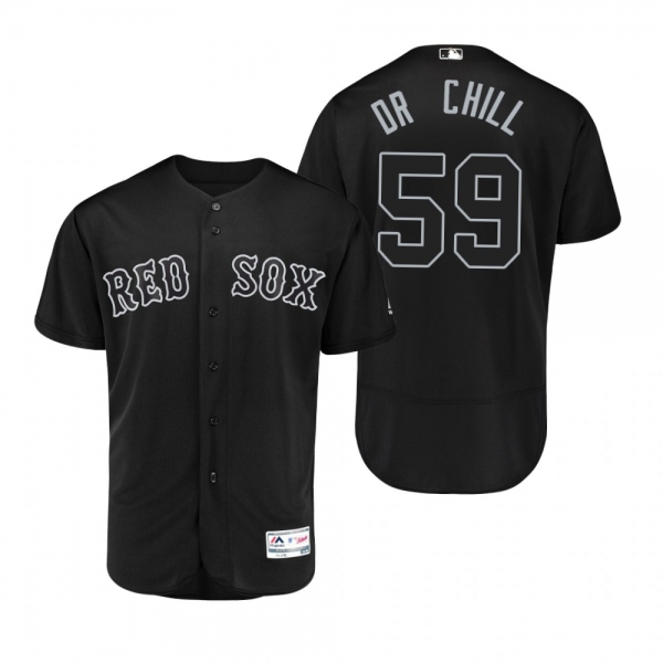 Red Sox Sam Travis Dr. Chill Black 2019 Players' Weekend Authentic Jersey